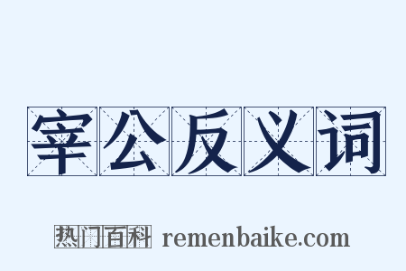 宰公反义词是什么意思的图片